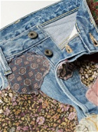 KAPITAL - Distressed Embellished Jeans - Blue