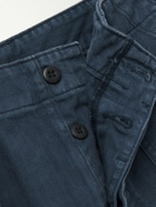 OrSlow - Straight-Leg Herringbone Cotton Trousers - Blue