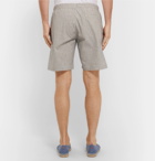 Orlebar Brown - Harton Wide-Leg Striped Stretch Cotton and Linen-Blend Drawstring Shorts - Gray