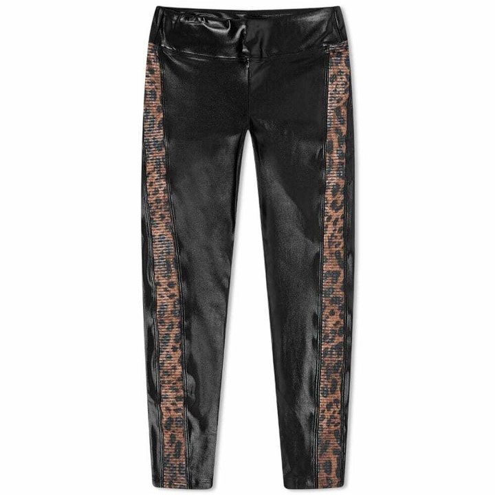 Photo: Koral Women's Dynamic Duo High Rise Infinity Legging With Leopard in Black/Brown Leopard