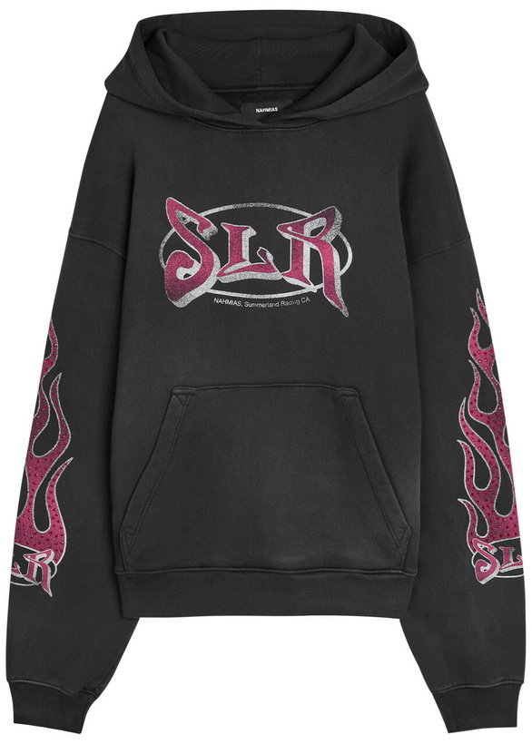 Photo: Nahmias Summerland Racing Hooded Cotton Sweatshirt Black