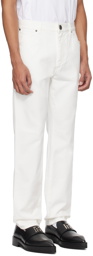 Balmain White Straight-Leg Jeans