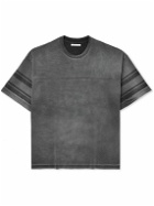 John Elliott - Rush Practice Striped Cotton-Jersey T-Shirt - Gray