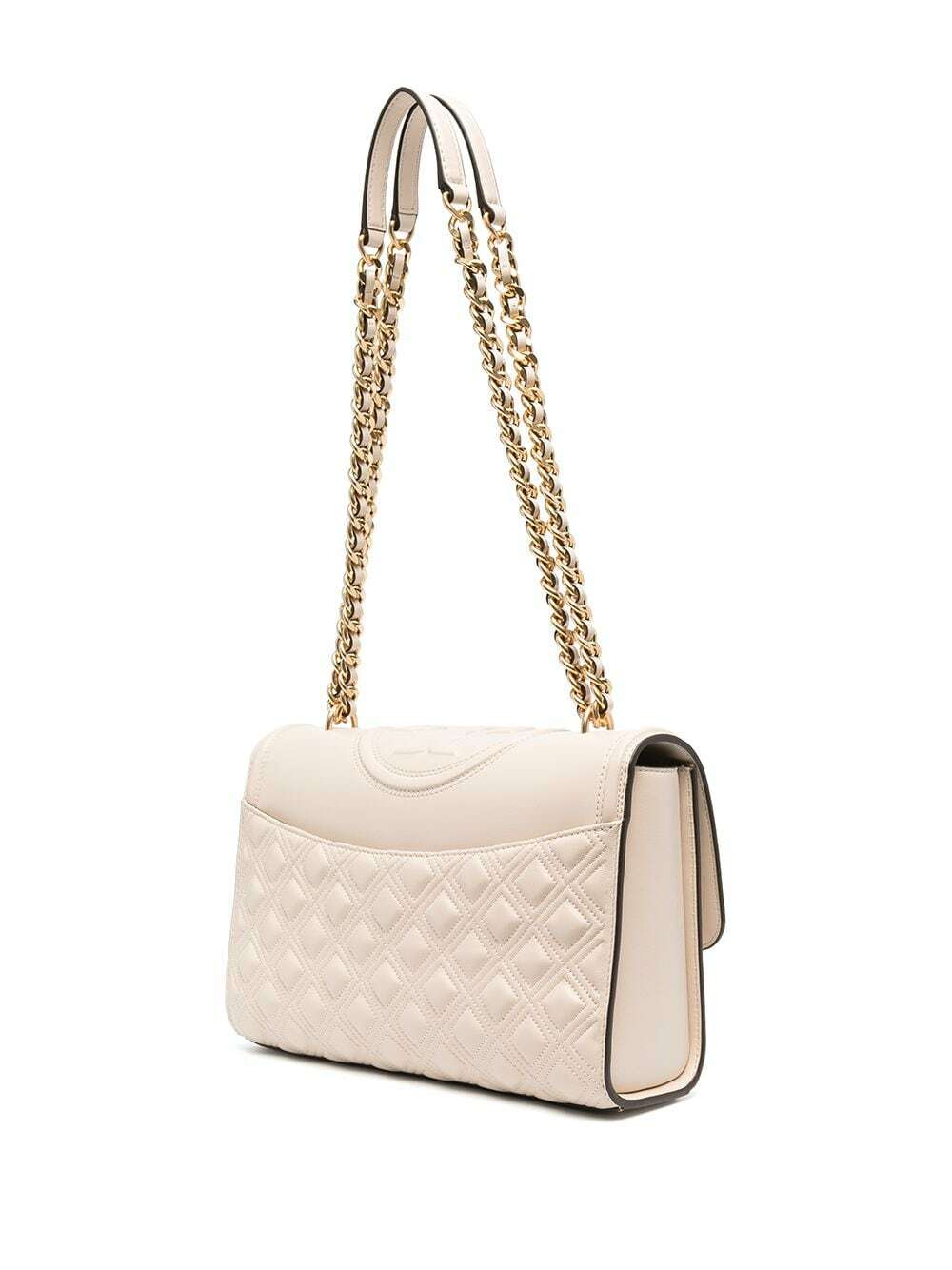 Fleming Leather Shoulder Bag - Blanc