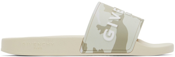 Photo: Givenchy Beige Rubber Camouflage Slides
