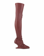 Rick Owens Womens Boot Burgundy