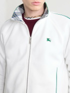 Burberry - Logo-Embroidered Jersey Zip-Up Sweatshirt - White