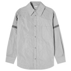 Thom Browne Men's Oversized Tonal Shirt Jacket in Light Grey