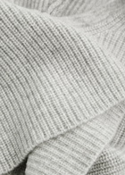 Loop Cashmere Ribbed Cashmere Hood - Light Grey - One Size