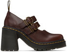 Dr. Martens Brown Eviee Mary Jane Heels