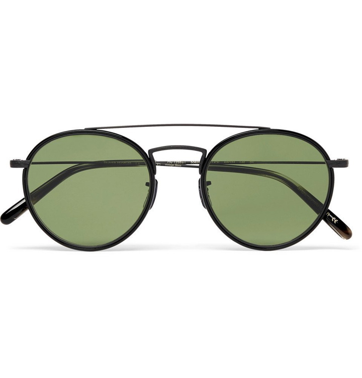 Photo: Oliver Peoples - Ellice Round-Frame Metal Sunglasses - Men - Black