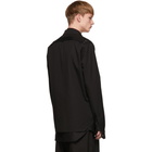 Rick Owens Black Twill Overshirt