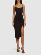 PHILOSOPHY DI LORENZO SERAFINI Jersey Side Split Midi Dress