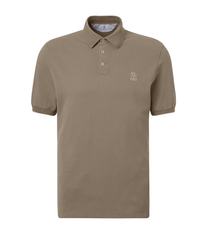Photo: Brunello Cucinelli Logo cotton piqué polo shirt