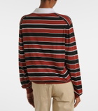 Prada Striped silk polo shirt