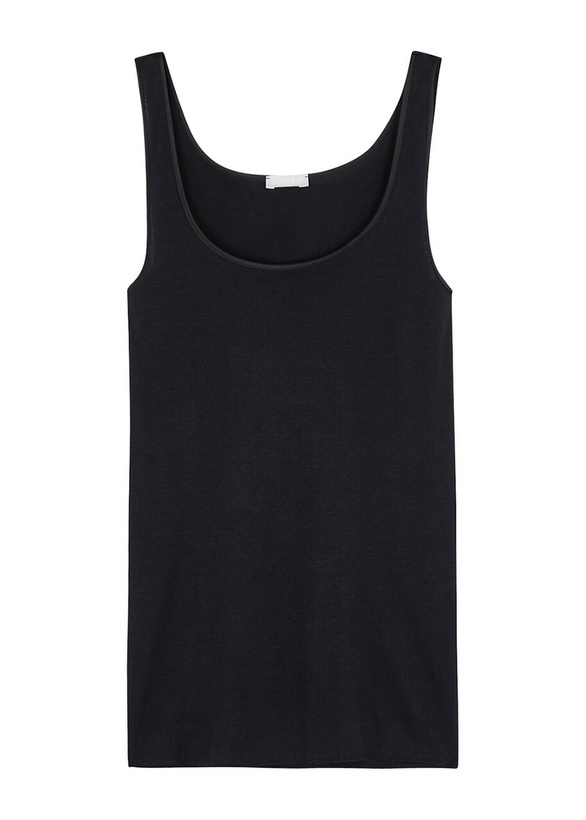 Photo: Hanro Seamless Cotton Tank Black