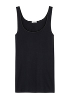 Hanro Seamless Cotton Tank Black