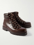 Manolo Blahnik - Janka Leather Hiking Boots - Brown