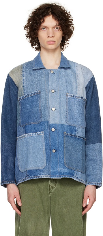 Photo: Re/Done Blue Levi's Edition Quilted Barn Denim Jacket