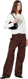 GANNI Brown Cotton Cargo Pants
