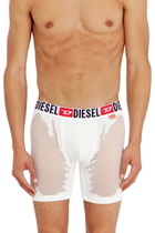 Diesel Boxer briefs with sheer devoré effect - Boxer briefs Mens in White