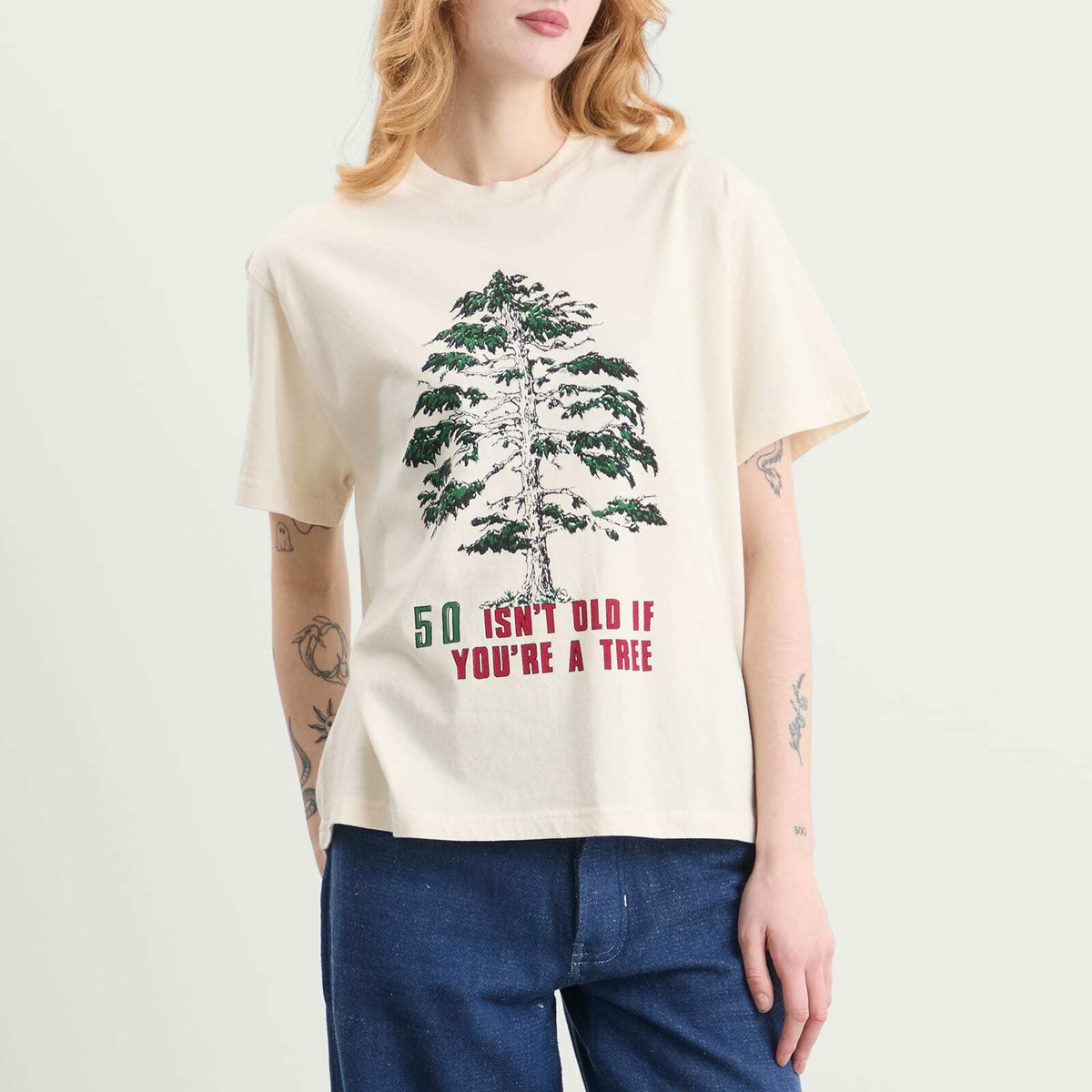 Story mfg. Women's Not Old T-Shirt in Young Trees