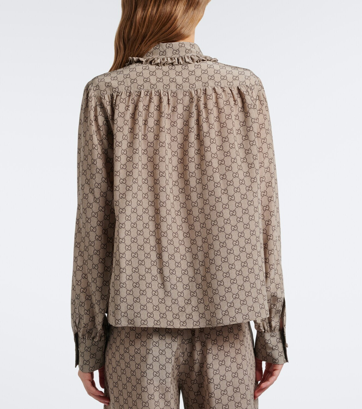 Gucci GG silk crêpe de chine blouse