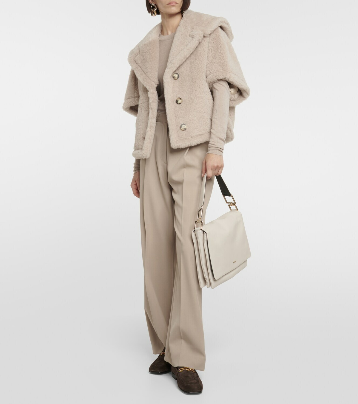 Max Mara Cambusa teddy cape Max Mara