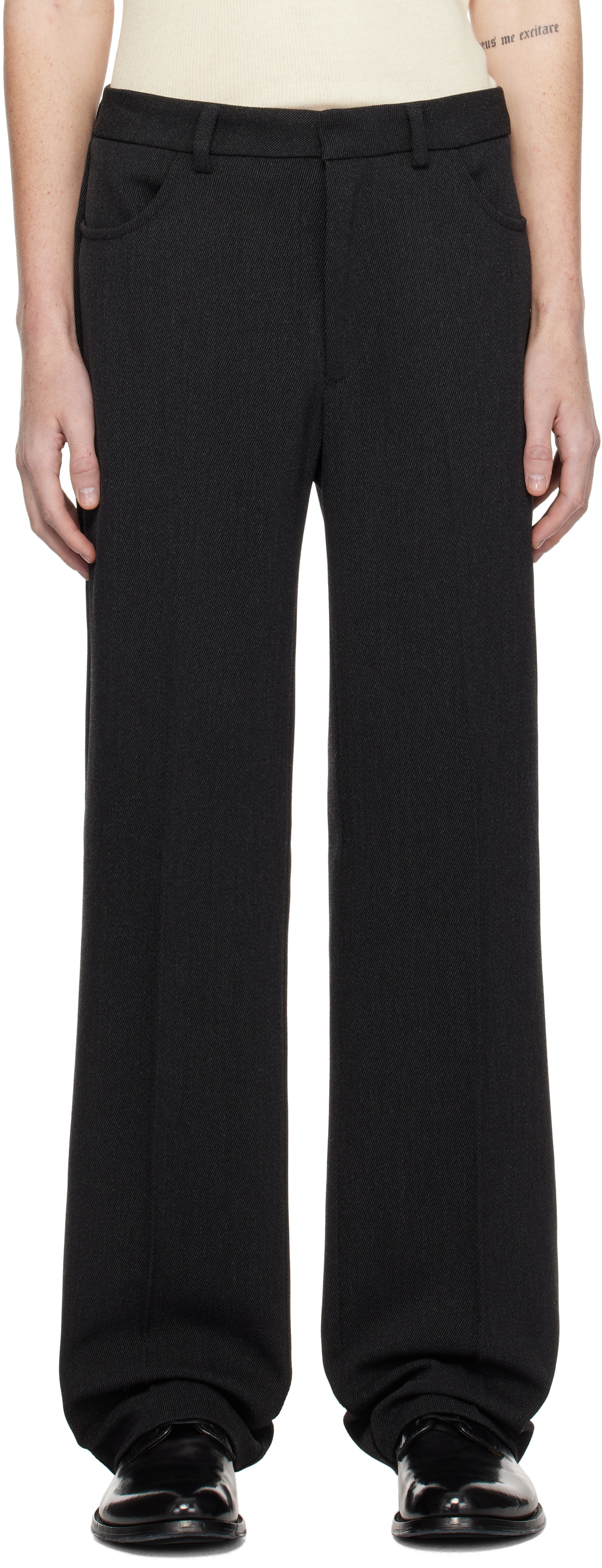 HOPE Gray Straight-leg Trousers