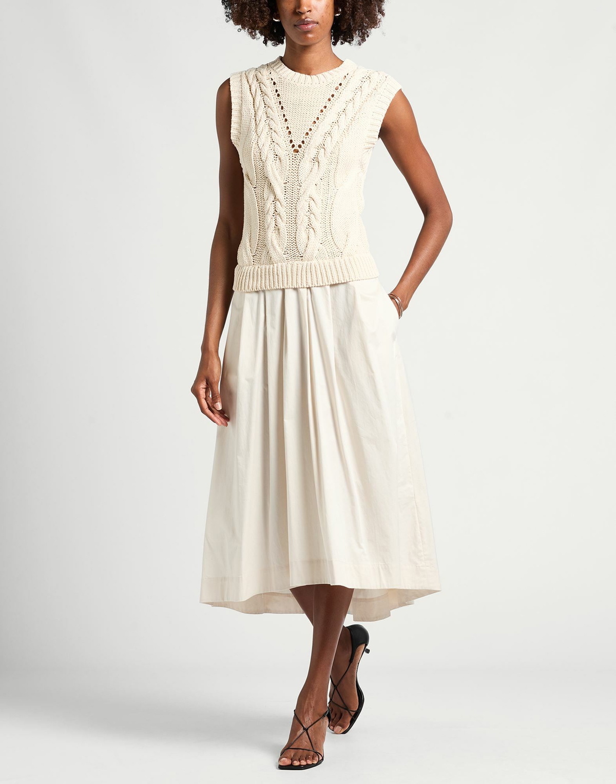 Peserico Womens Midi dress in White