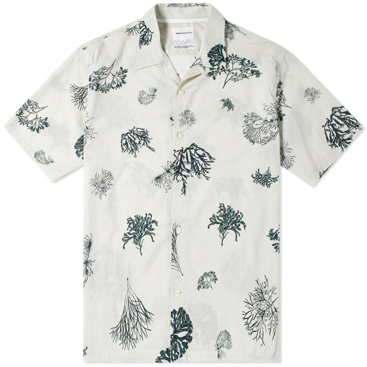 Photo: Norse Projects Short Sleeve Carsten Print Shirt White