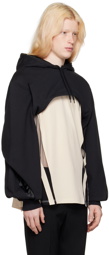 Mugler Black Cropped Hoodie