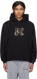 Palm Angels Black Monogram Statement Hoodie