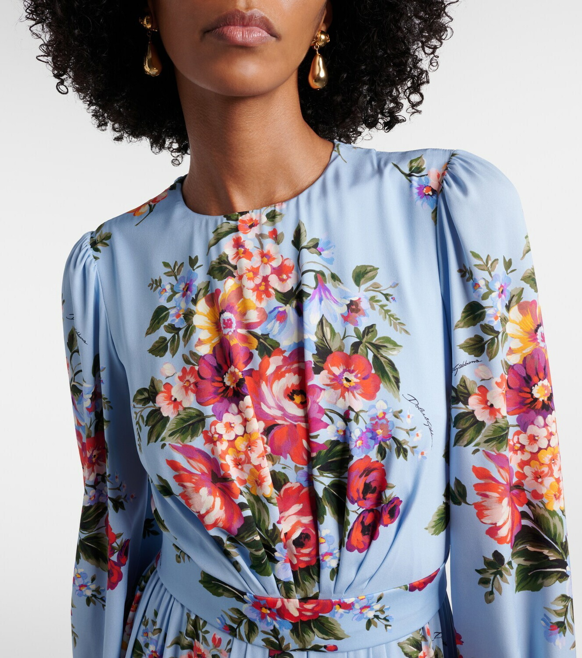 Dolce&Gabbana Floral silk-blend gown