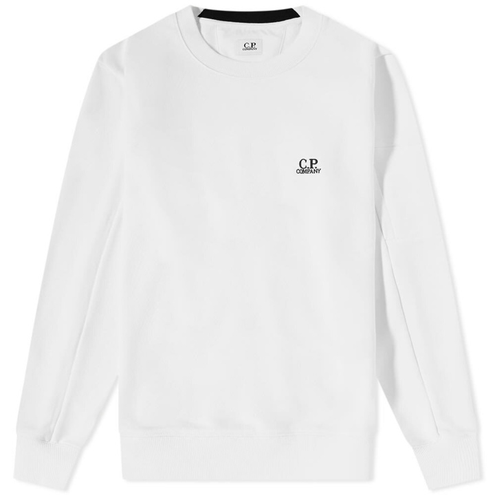 Photo: C.P. Company Men's Logo Crew Sweat in Gauze White