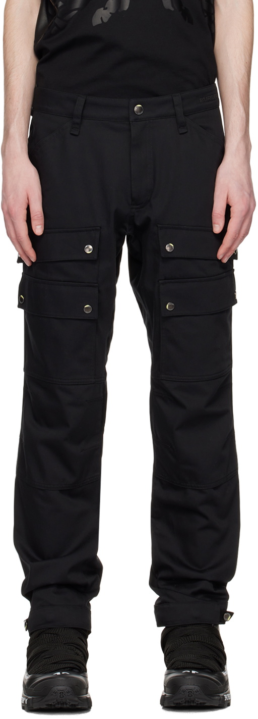 Burberry Black Embroidered Cargo Pants Burberry
