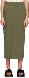 Reformation Khaki Maggi Midi Skirt