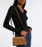Saint Laurent Gaby Mini quilted suede vanity bag