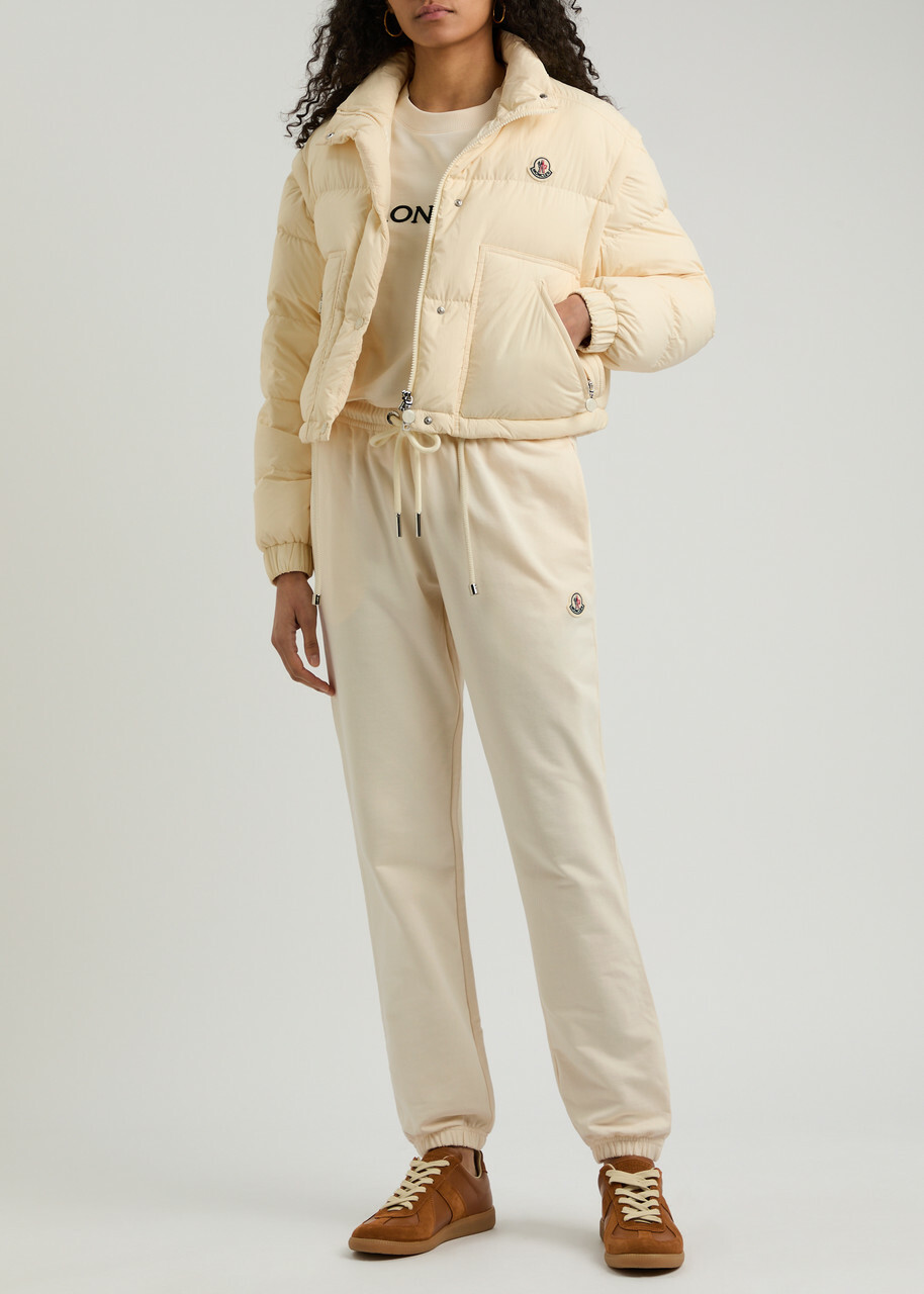 Moncler Selle Quilted Nylon Jacket Cream