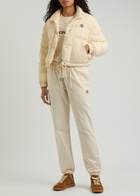 Moncler Selle Quilted Nylon Jacket Cream