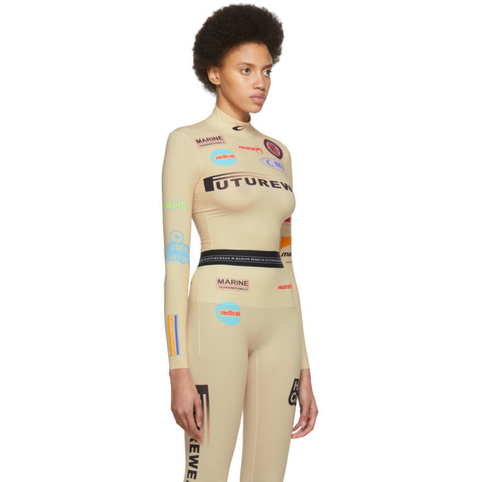 Marine Serre Tan Tight F1 Turtleneck Marine Serre