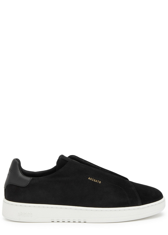 Photo: Axel Arigato Dice Laceless Suede Sneakers Black And White