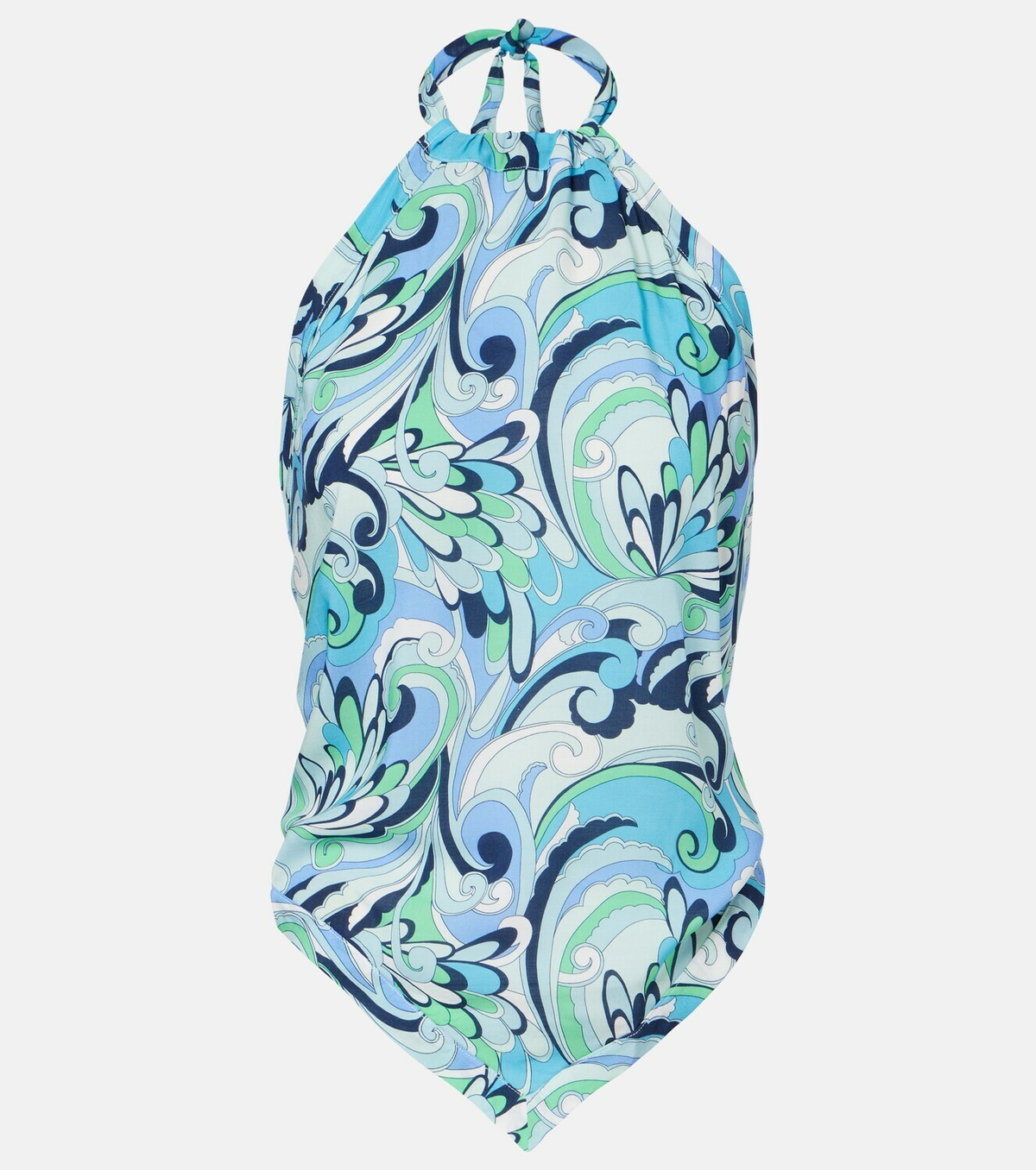 Melissa Odabash Raya printed halterneck top