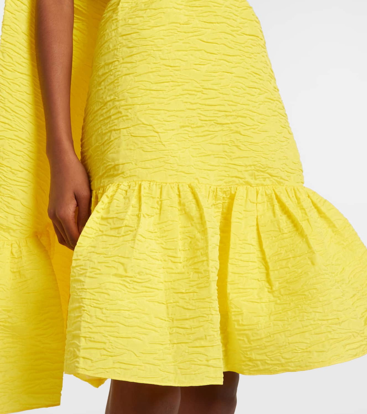 Roksanda Elia caped ruffled cloque minidress