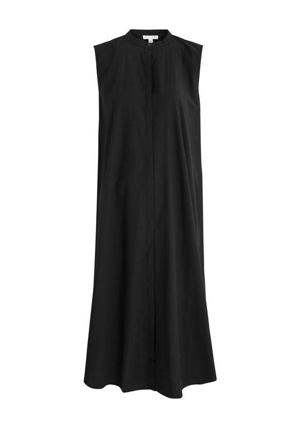 Photo: Eileen Fisher Cotton-poplin Midi Dress Black