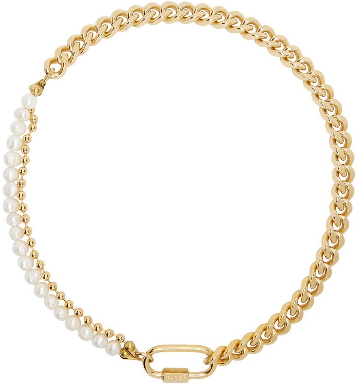 Photo: IN GOLD WE TRUST PARIS Gold Pearl Curb Chain Necklace