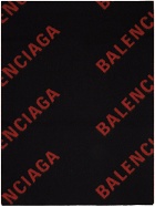 Balenciaga Black & Red Allover Macro Scarf