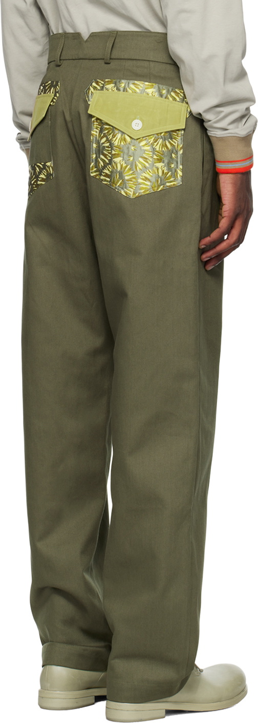 Nicholas Daley Khaki Four-Pocket Trousers