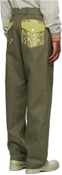 Nicholas Daley Khaki Four-Pocket Trousers
