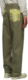 Nicholas Daley Khaki Four-Pocket Trousers